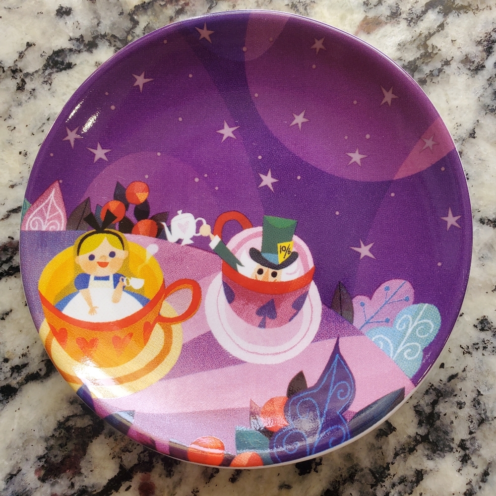 Japan Disney Resort Tokyo Alice in Wonderland Mini Plate 3.5" Disneyana Rare